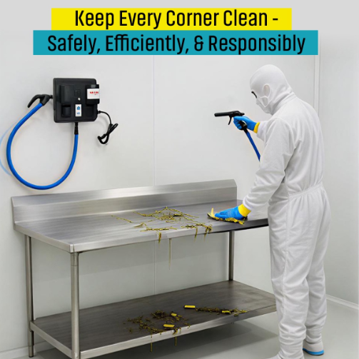 Static control blow off station